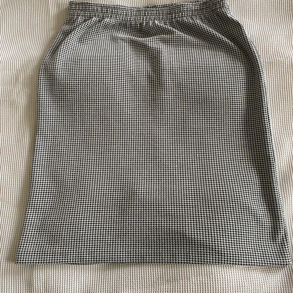 🌹Last Chance Sale! Chic Black and White Vintage Straight Knit Houndstooth Skirt.